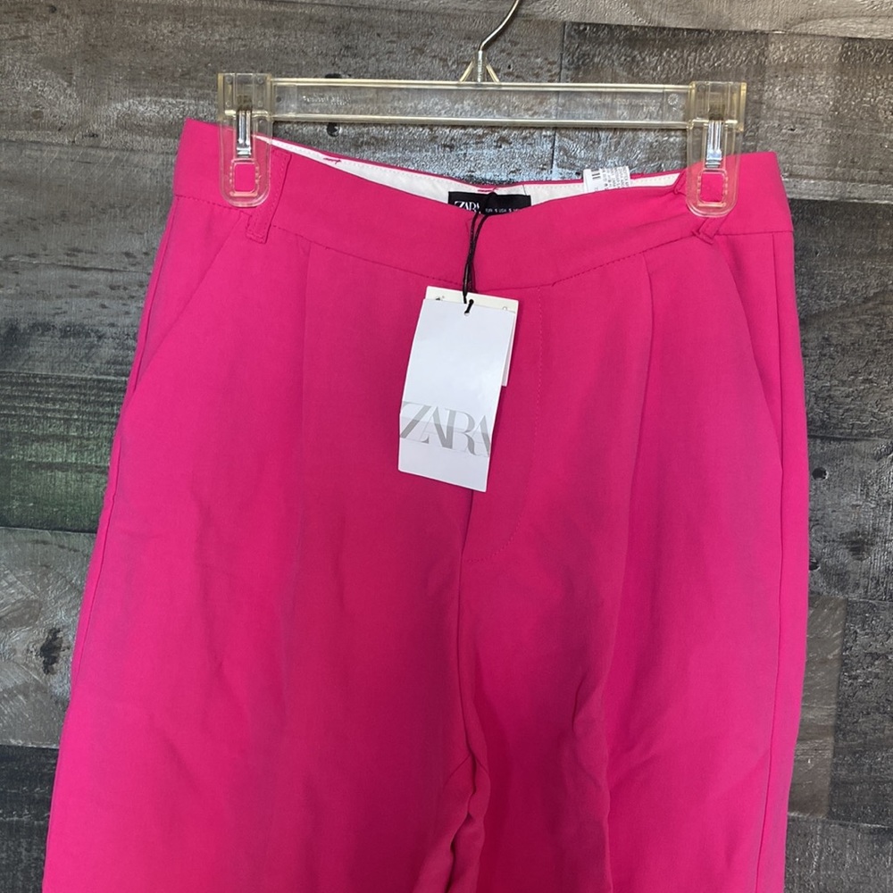 NWT PINK ZARA PANTS trouser pants new